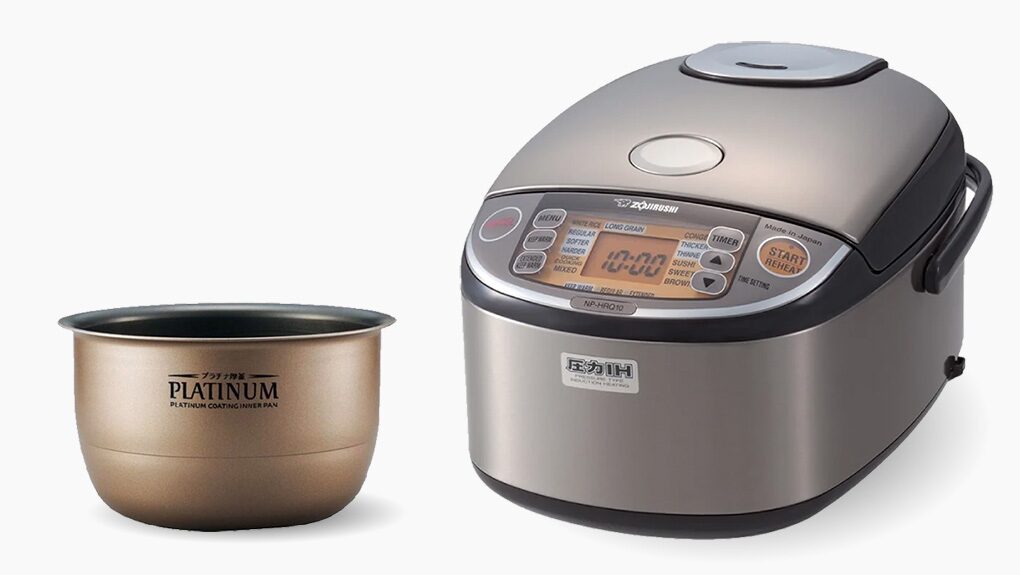 Nồi cơm áp suất điện tử cao tần Zojirushi NP-HRQ10-XT - 1.0L 9 Lòng nồi mạ Platinum giúp tăng độ ngọt của cơm