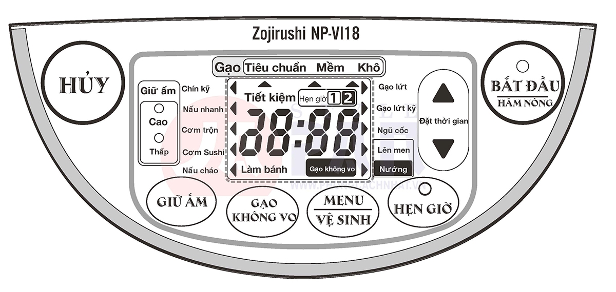 Hướng dẫn cách hẹn giờ nấu cơm trên nồi Zojirushi