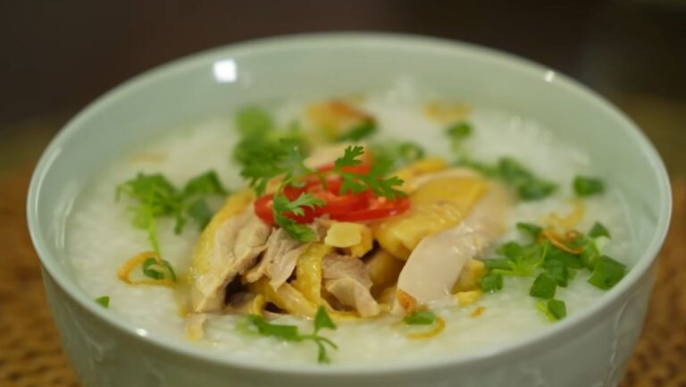 Cách nấu cháo gà bằng nồi cơm điện thơm ngon, sánh mịn