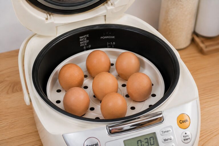 Cách luộc trứng bằng nồi cơm điện chuẩn từng mức chín