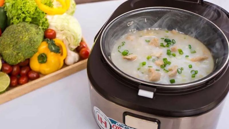 Nấu cháo nhanh và tiện bằng nồi cơm điện 