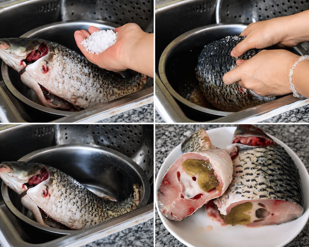 Cách kho cá bằng nồi cơm điện tiện lợi mà đậm đà tại nhà 2 Sơ chế cá sạch nhớt và khử mùi tanh trước khi kho (Nguồn: Internet)