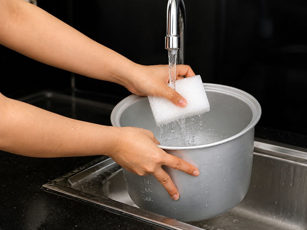 Cách kho cá bằng nồi cơm điện tiện lợi mà đậm đà tại nhà 10 Vệ sinh nồi cơm điện sau khi kho cá đúng cách (Nguồn: Internet)