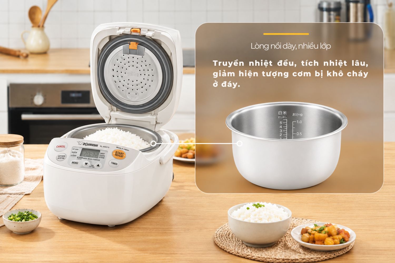 7 mẫu nồi cơm điện giữ nhiệt tốt, không lo tốn điện