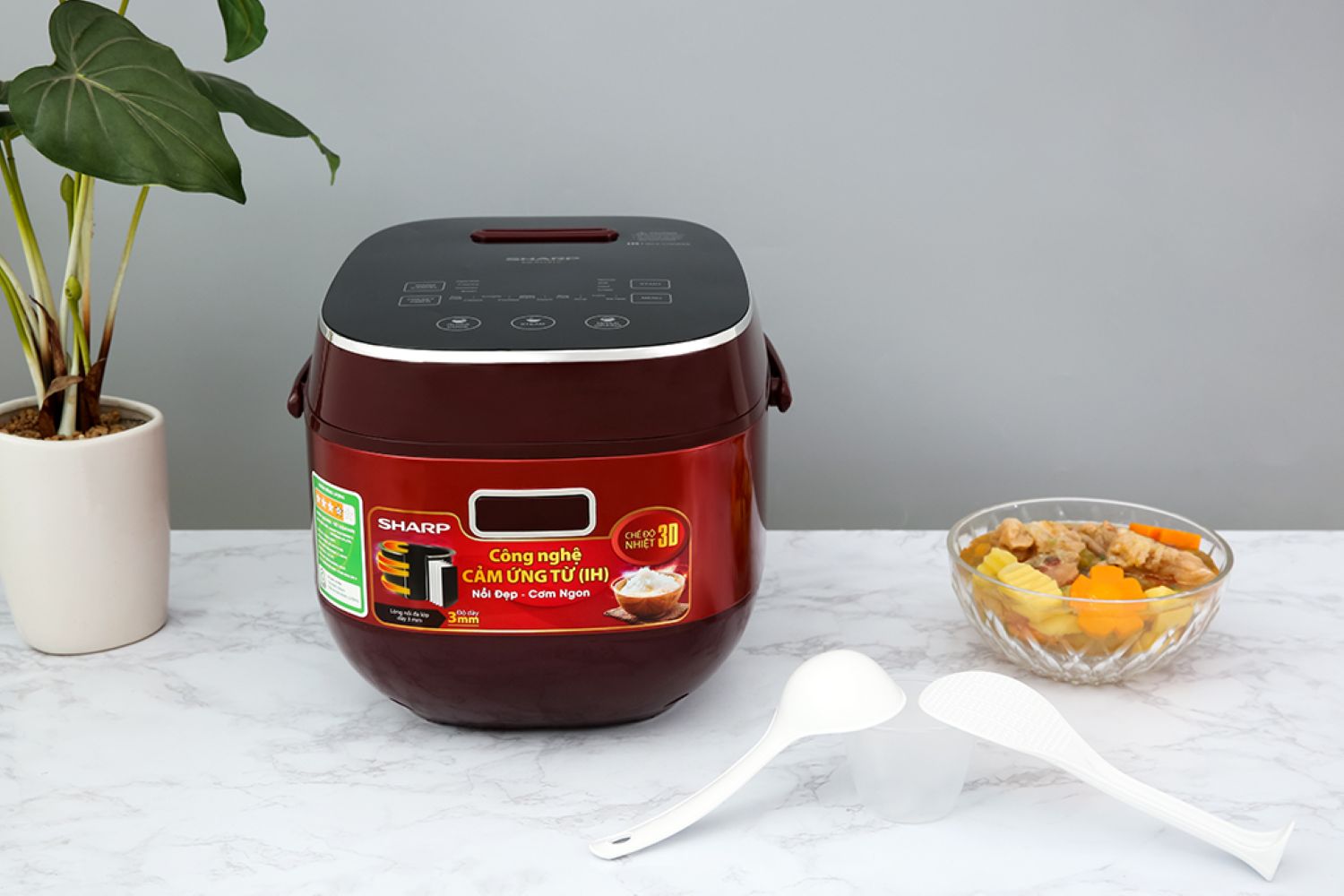 Nồi cơm điện cao tần Sharp 1.8 lít KS-IH191V-RD (Nguồn: Internet)