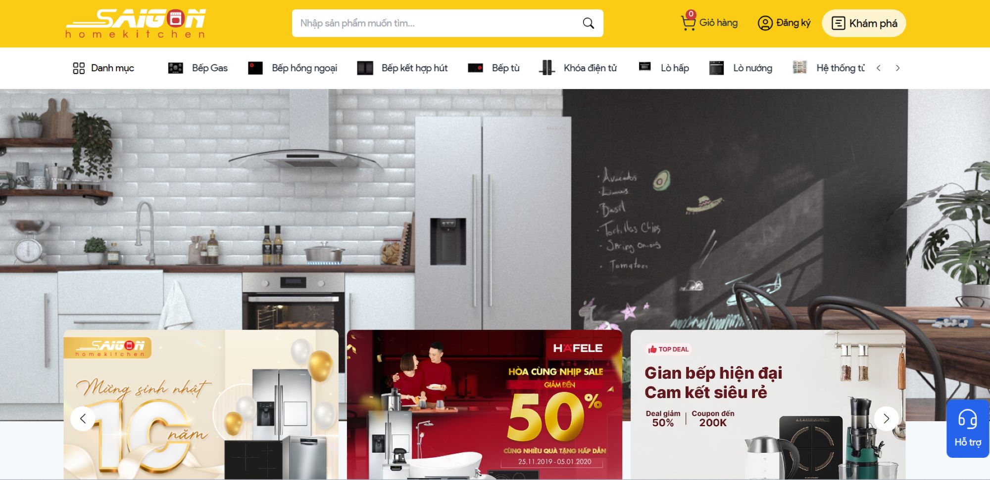 Nên mua nồi cơm điện ở đâu? 10 địa chỉ uy tín tại TP.HCM 23 Trang chủ chính thức của SaiGon Home Kitchen (Nguồn: Internet)